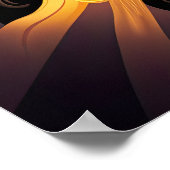 Glimlende gouden Mandala Sun AI Art Poster (Hoek)