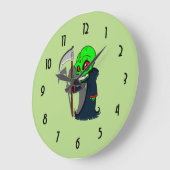 glimlende grim Reaper illustratie Creepy Cool Grote Klok (Hoek)