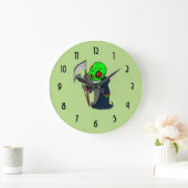 glimlende grim Reaper illustratie Creepy Cool Grote Klok (Huis)