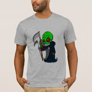 glimlende grim Reaper illustratie Creepy Cool T-shirt