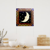 Glimlende halve maan poster (Keuken)