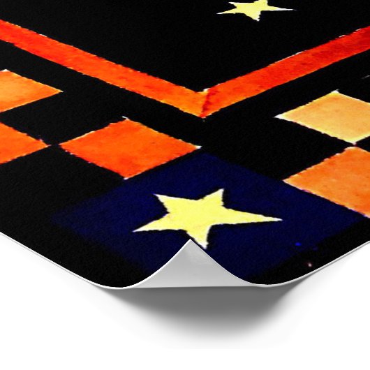 Glimlende halve maan poster (Hoek)