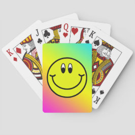 Glimlende kant Emoji Rainbow Design-speelkaarten Pokerkaarten