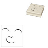 Glimlende kant rubberstempel (Gestempeld)
