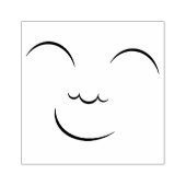 Glimlende kant rubberstempel (Afrduk)