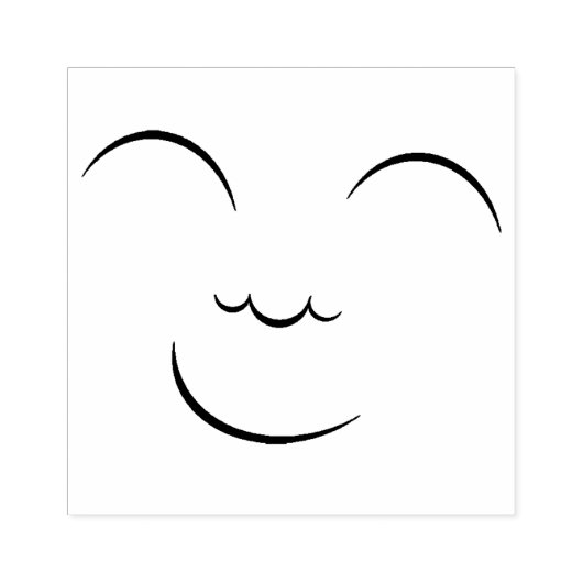 Glimlende kant rubberstempel (Afrduk)