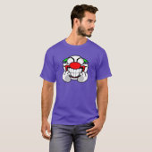 Glimlende kast (paars) t-shirt (Voorkant volledig)