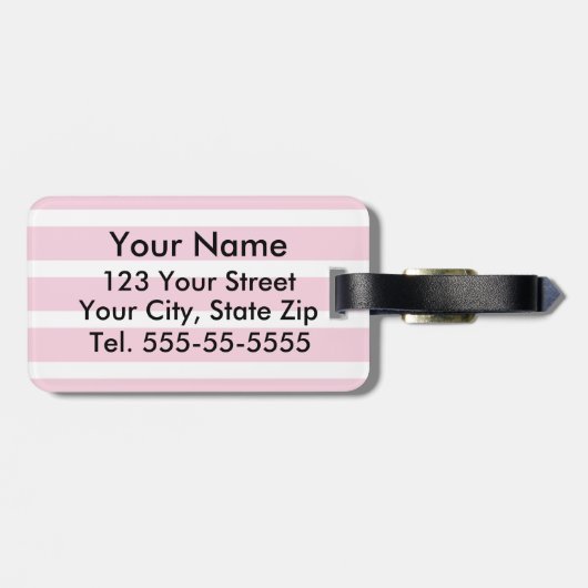 Glimlende Koe Girly Animal Print Monogrammen Bagagelabel (Achterkant horizontaal)