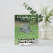 Glimlende krokodille briefkaart (Staand voorkant)