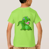 Glimlende krokodille Cartoon T-shirt (Achterkant)