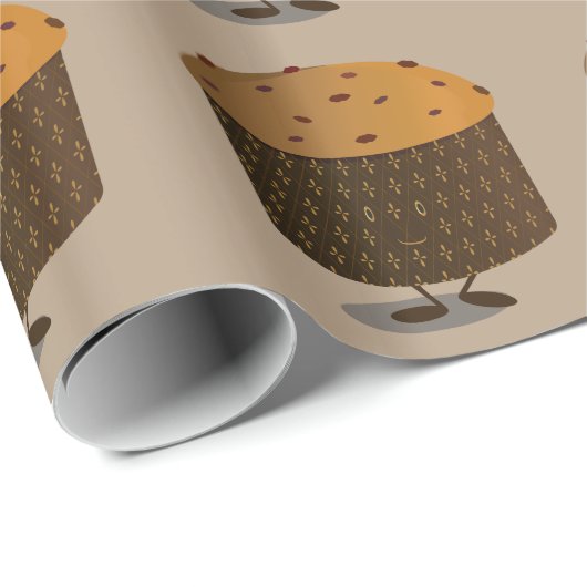 Glimlende Panettone Cadeaupapier (Rol Hoek)