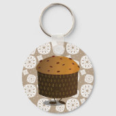 Glimlende Panettone Sleutelhanger (Voorkant)