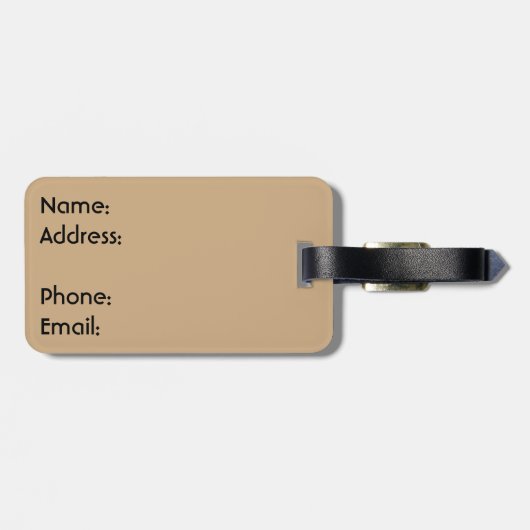 glimlende tortoise bagagelabel (Achterkant horizontaal)