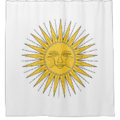  glimlende zon douchegordijn (Voorkant)