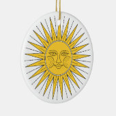  glimlende zon keramisch ornament (Rechts)