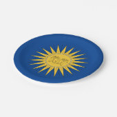  glimlende zon papieren bordje (Gekanteld)