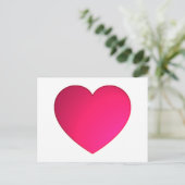 Glimmend Cherry Red Heart Briefkaart (Staand voorkant)