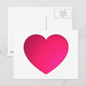 Glimmend Cherry Red Heart Briefkaart (Voorkant / Achterkant)