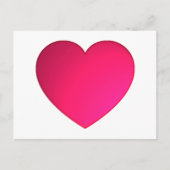 Glimmend Cherry Red Heart Briefkaart (Voorkant)