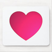 Glimmend Cherry Red Heart Muismat (Voorkant)