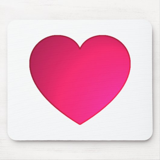 Glimmend Cherry Red Heart Muismat (Voorkant)