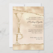 Glimmend Goud Glitter Glamoureus VIP Party Kaart (Voorkant)