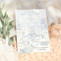 Glimmend grillig hand geïllustreerd Vrijgezellenfe