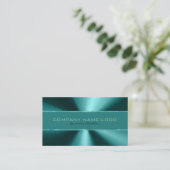 Glimmend Groen Metaal Ontwerp Roestvrij Staal Kijk Visitekaartje (Staand voorkant)