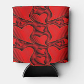 glimmend, liefde, hart, rood, valentijn, romantisc blikjeskoeler (Voorkant)