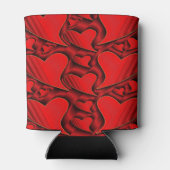 glimmend, liefde, hart, rood, valentijn, romantisc blikjeskoeler (Achterkant)