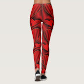 glimmend, liefde, hart, rood, valentijn, romantisc leggings (Achterkant)