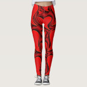 glimmend, liefde, hart, rood, valentijn, romantisc leggings (Voorkant)
