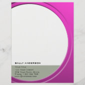 Glimmend Metallic  elke Tekst en Kleur Briefhoofd Ontwerp (Voorkant)