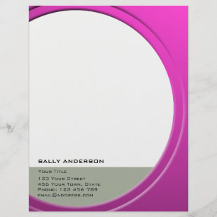 Glimmend Metallic  elke Tekst en Kleur Briefhoofd Ontwerp