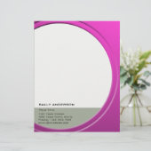 Glimmend Metallic  elke Tekst en Kleur Briefhoofd Ontwerp (Staand voorkant)