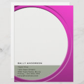 Glimmend Metallic  elke Tekst en Kleur Briefhoofd Ontwerp (Voorkant / Achterkant)