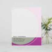 Glimmend Metallic  elke Tekst en Kleur Briefhoofd Ontwerp (Staand voorkant)