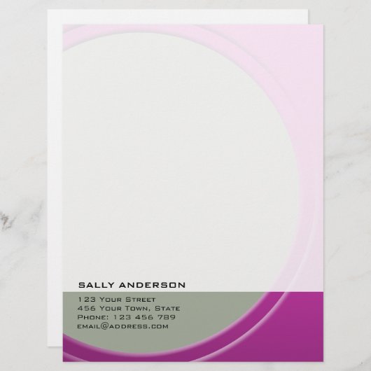 Glimmend Metallic  elke Tekst en Kleur Briefhoofd Ontwerp (Voorkant / Achterkant)