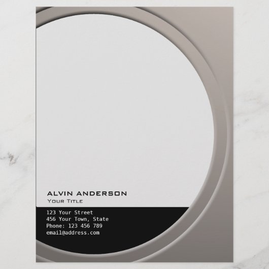 Glimmend Metallic  elke Tekst en Kleur Briefhoofd Sjabloon (Voorkant)