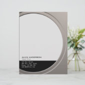 Glimmend Metallic  elke Tekst en Kleur Briefhoofd Sjabloon (Staand voorkant)