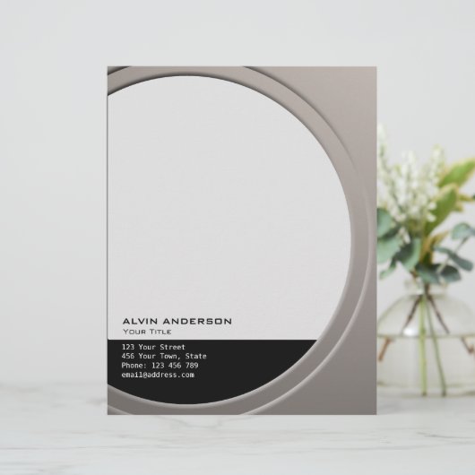 Glimmend Metallic  elke Tekst en Kleur Briefhoofd Sjabloon (Staand voorkant)