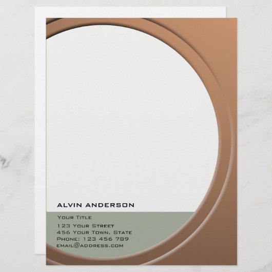 Glimmend Metallic  elke Tekst en Kleur Gepersonaliseerd Briefhoofd (Voorkant / Achterkant)