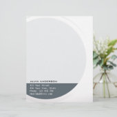 Glimmend Metallic  elke Tekst en Kleur Persoonlijk Briefhoofd (Staand voorkant)