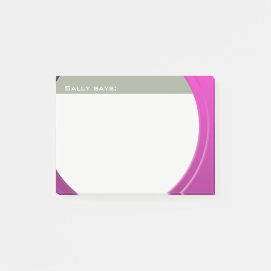 Glimmend Metallic  elke Tekst en Kleur Post-it® Notes (Voorkant)