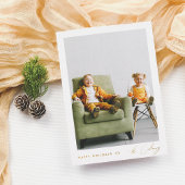 Glimmend minimalistisch Kerstfeest | Eenvoudige sc Folie Feestdagenkaart