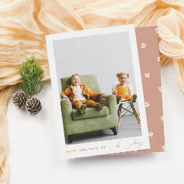 Glimmend minimalistisch Kerstfeest | Eenvoudige sc Folie Feestdagenkaart