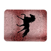 Glimmend Roos Goud Paard Magneet (Horizontaal)