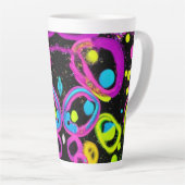 Glimmende Abstracte vormen Latte Mok (Rechterhoek)