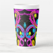 Glimmende Abstracte vormen Latte Mok (Voorkant)