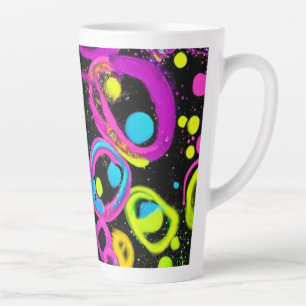 Glimmende Abstracte vormen Latte Mok